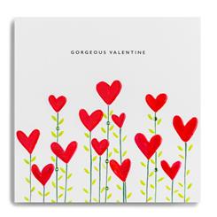 Gorgeous Valentine - heart flowers Card