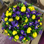 Purple, Blue &amp; Yellow Wreath