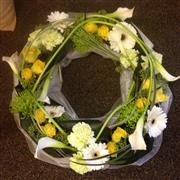 Modern Rose &amp; Calla Lily Wreath