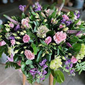 Pink and Lilac Casket Spray