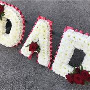 Funeral Letters - Red &amp; White