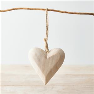 Extra small rustic Hanging Heart 9cm 