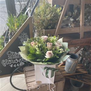 Six Pink Rose Bouquet